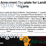 Sample Of Tenancy Agreement In Nigeria